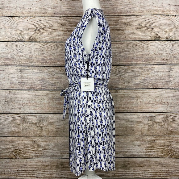BB Dakota Ikat Print Button-Up Tie-Waist Shirt Dress - Picture 3 of 8